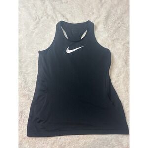 Nike Tank Top Kids Medium Black Excellent Dri-FIT Racerback Athletic Shirt